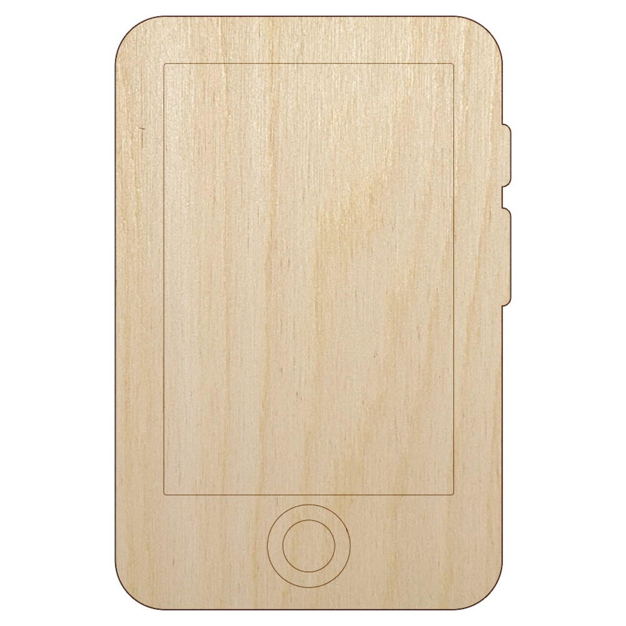 Retro Smart Phone Unfinished Wood Shape Piece Cutout for DIY Craft Projects